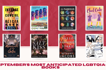 Banner that says September's Most Anticipated LGBTQIAP+ Books and the 8 covers