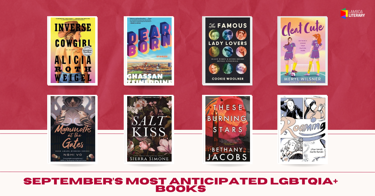 Banner that says September's Most Anticipated LGBTQIAP+ Books and the 8 covers