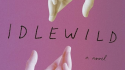Cropped cover image of Idlewild by James Frankie Thomas; two hands reach for each other from top and bottom across a pink landscape.